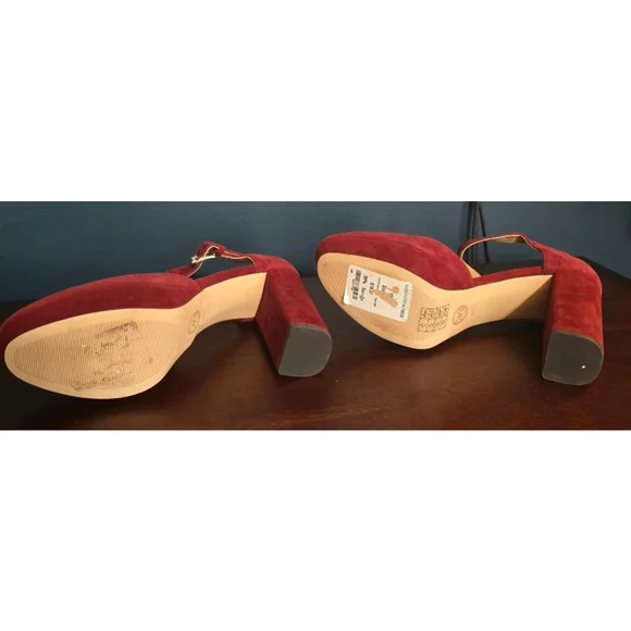 Michael Kors Burgundy Suede High Heels - Picture 5 of 8